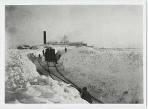 Поезд в снегах Юзовки. 1890 г.