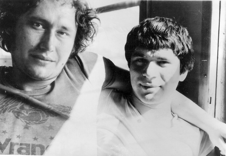 Друзья-однокурсники, два Сергея - Салов и Гринёв,июль 1980 года.