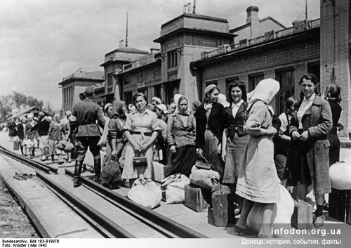 Отправка на принудительные работы в германию, Артемовск, май 1942