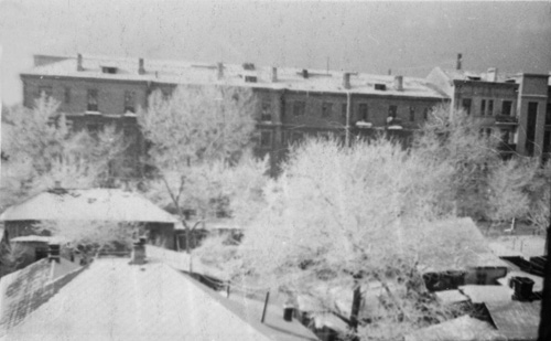 Пр. Гурова с видом на дом по ул. Горького №161. Сталино, 1956 год.