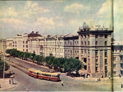 Пересечение улицы Артема и проспекта Гурова. Донецк, 1962 год