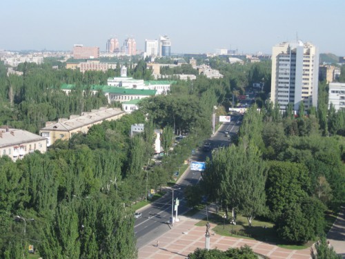 Улица Артема возле стадиона Олимпийский. Донецк, 2008 год [2]