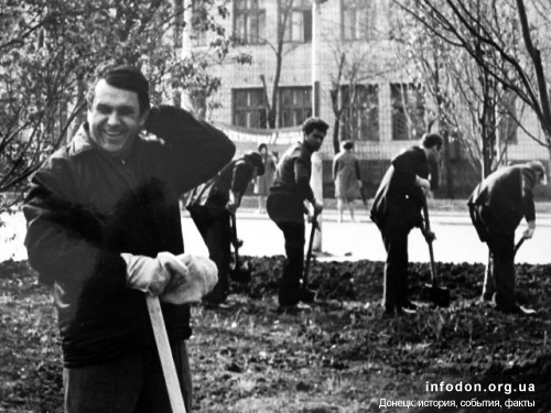 3. Коммунистический субботник в Донецке. 21 апреля 1973 год
